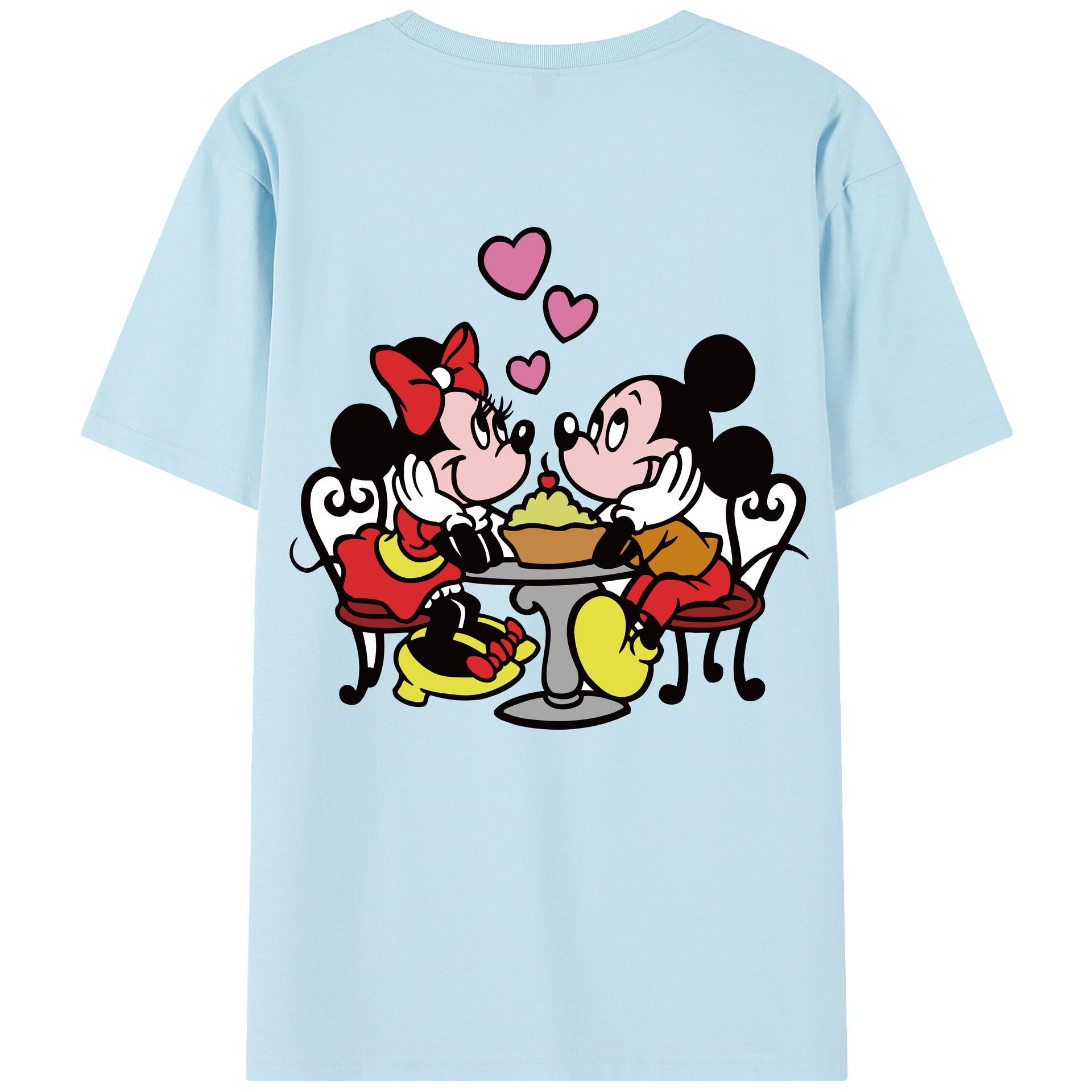 （画像用） ミッキーマウス Mickey Mouse 綿100％半袖Tシャツ（背面プリント）